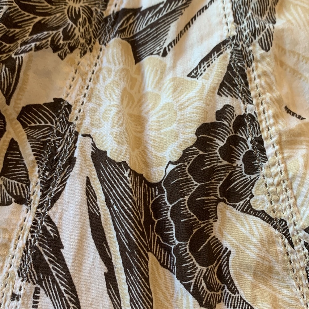 ANN TAYLOR Earth tone Neutral Pleated Midi Skirt Cream Cottagecore Sz 8 - Picture 14 of 14
